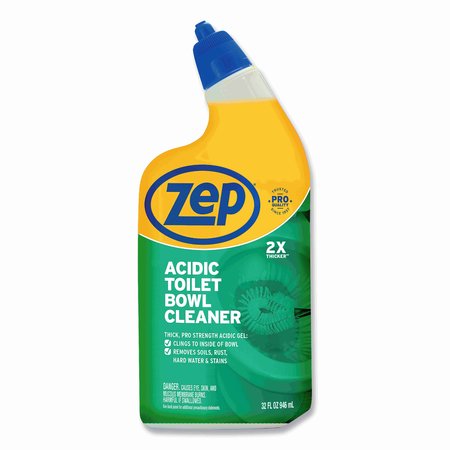 ZEP Acidic Toilet Bowl Cleaner, Mint, 32 oz Bottle, PK12 ZUATBC32